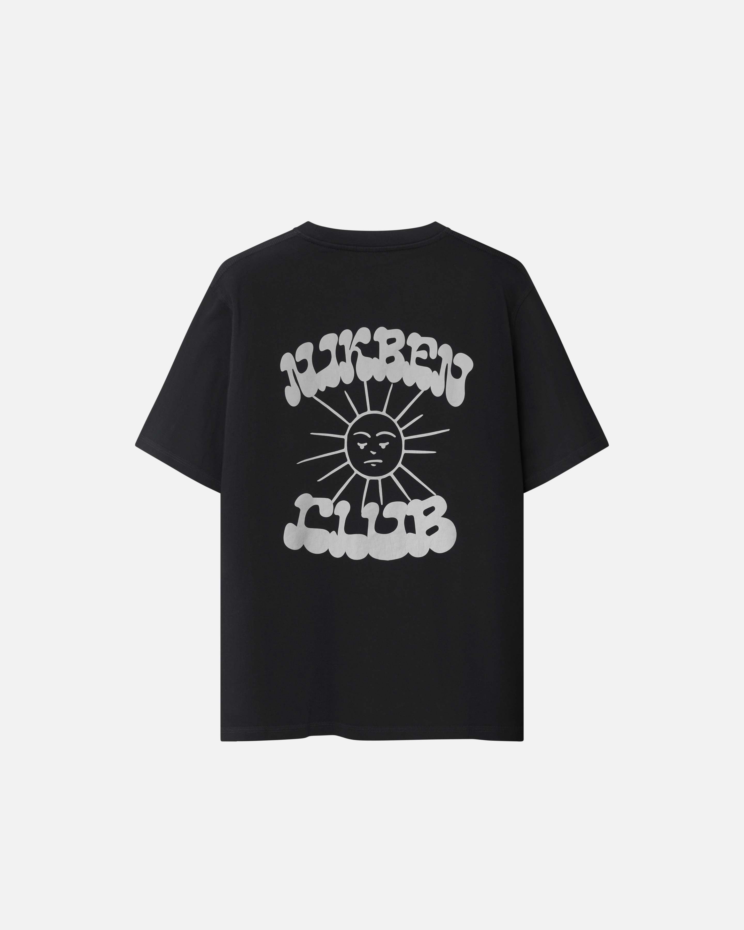 Black t-shirt with sunshine print