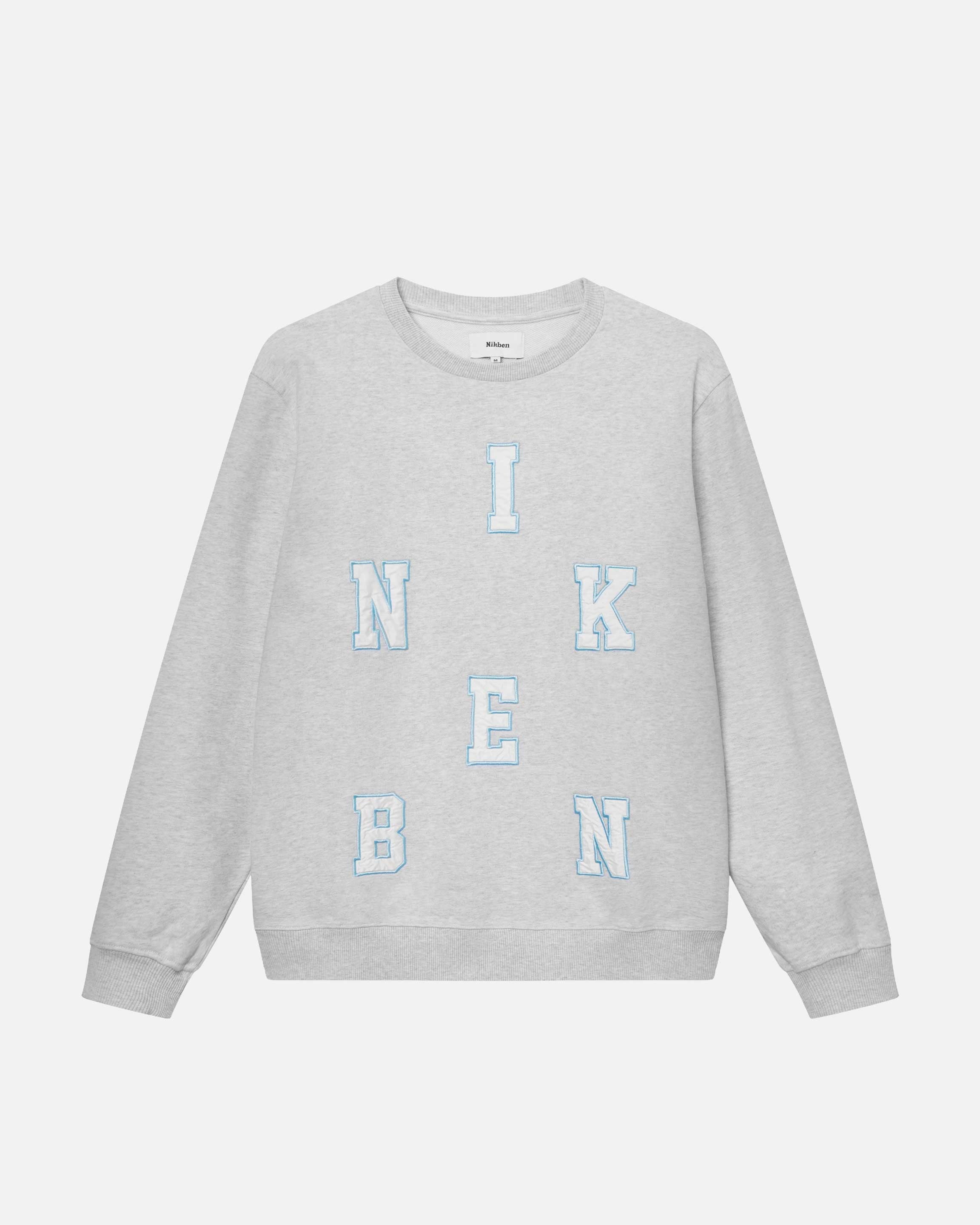 Grey sweatshirt with embroidered Nikben letters