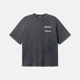 Black t-shirt with 'NIKBEN TEXAS' text on chest.