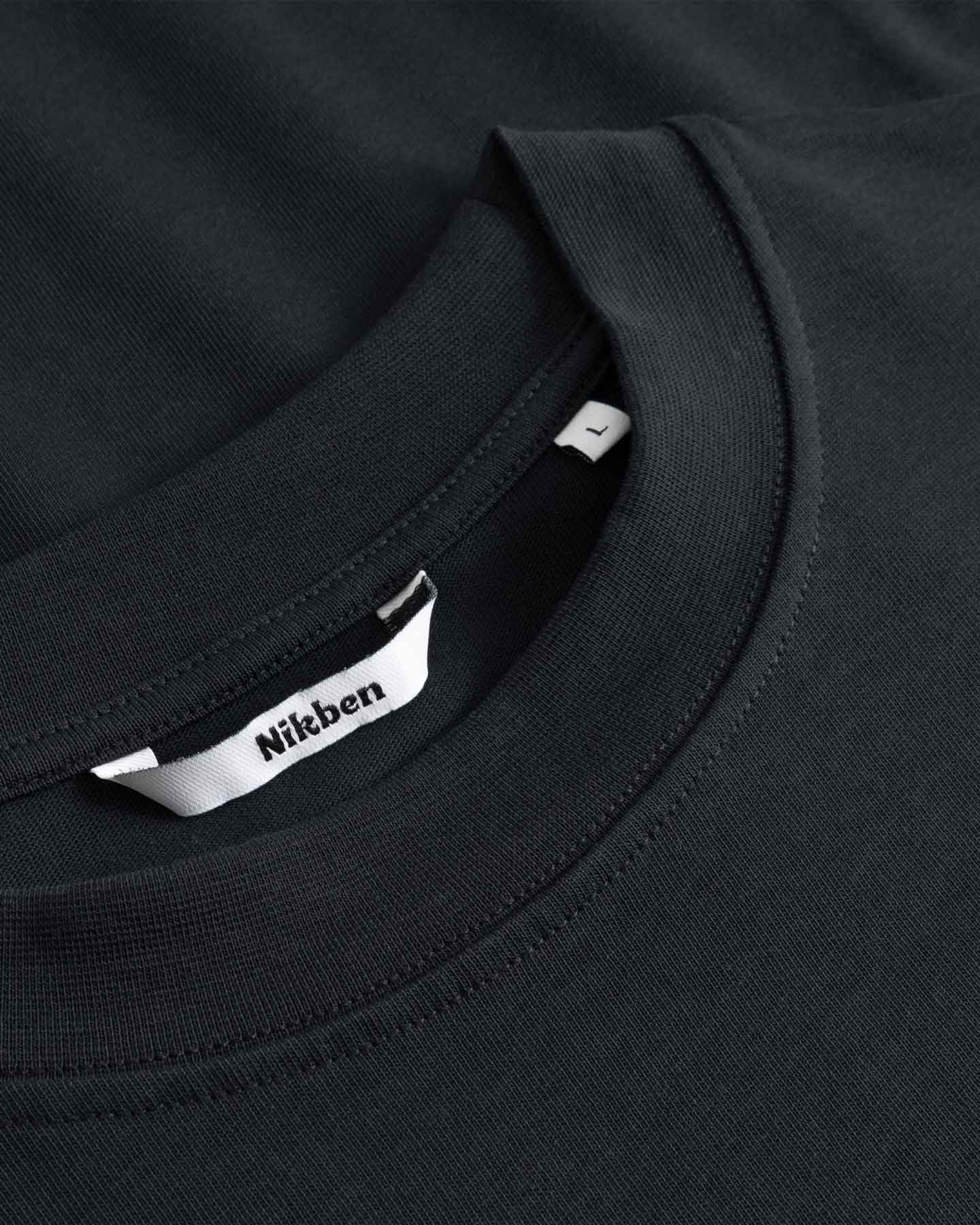 Close Up Of Collar on Black Tishrt