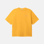 Yellow t-shirt with a small logo on breast pocket