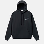 Black hoodie with '777' logo on front chest