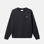 Black sweatshirt with a small logo on chest