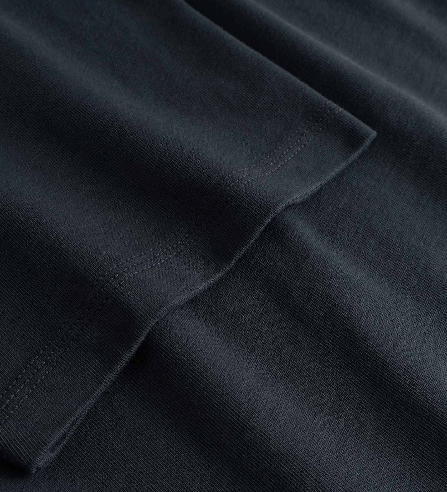 Close-up of dark black fabric with a subtle texture