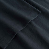 Close-up of dark black fabric with a subtle texture