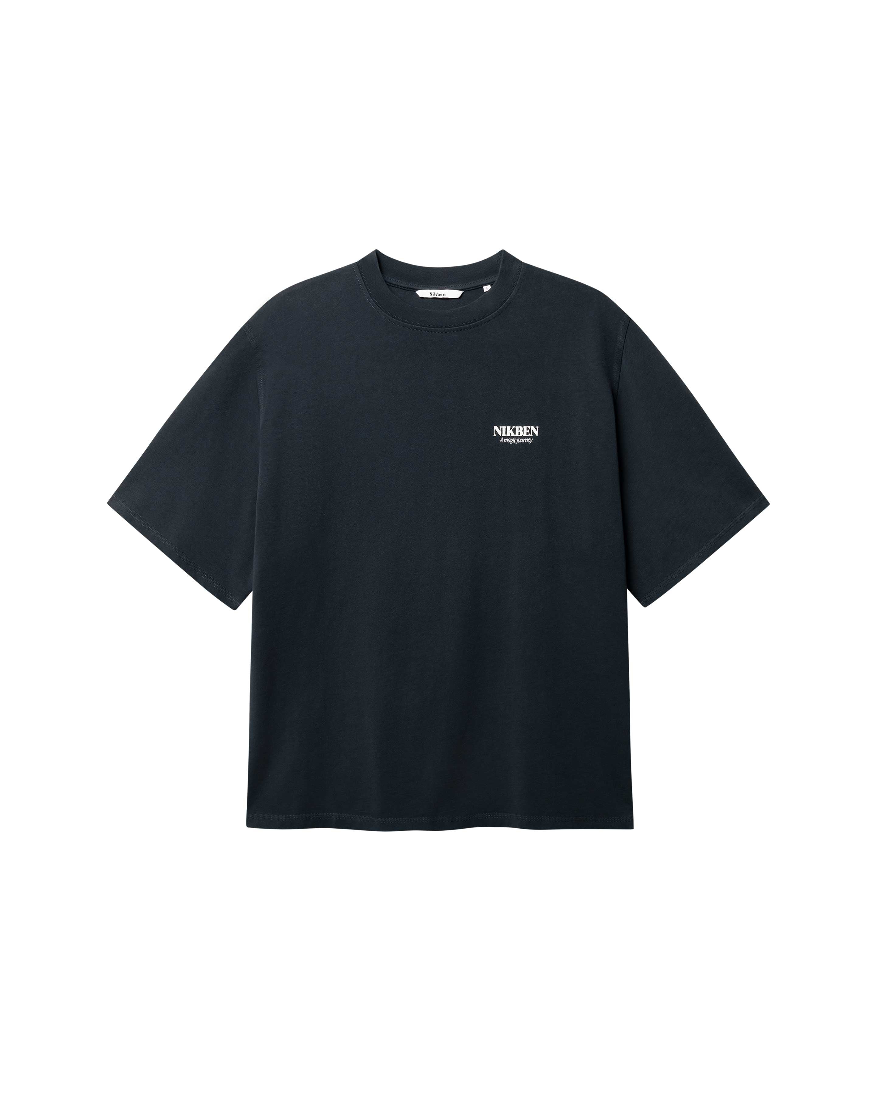 Black T-shirt with white Nikben logo on the chest