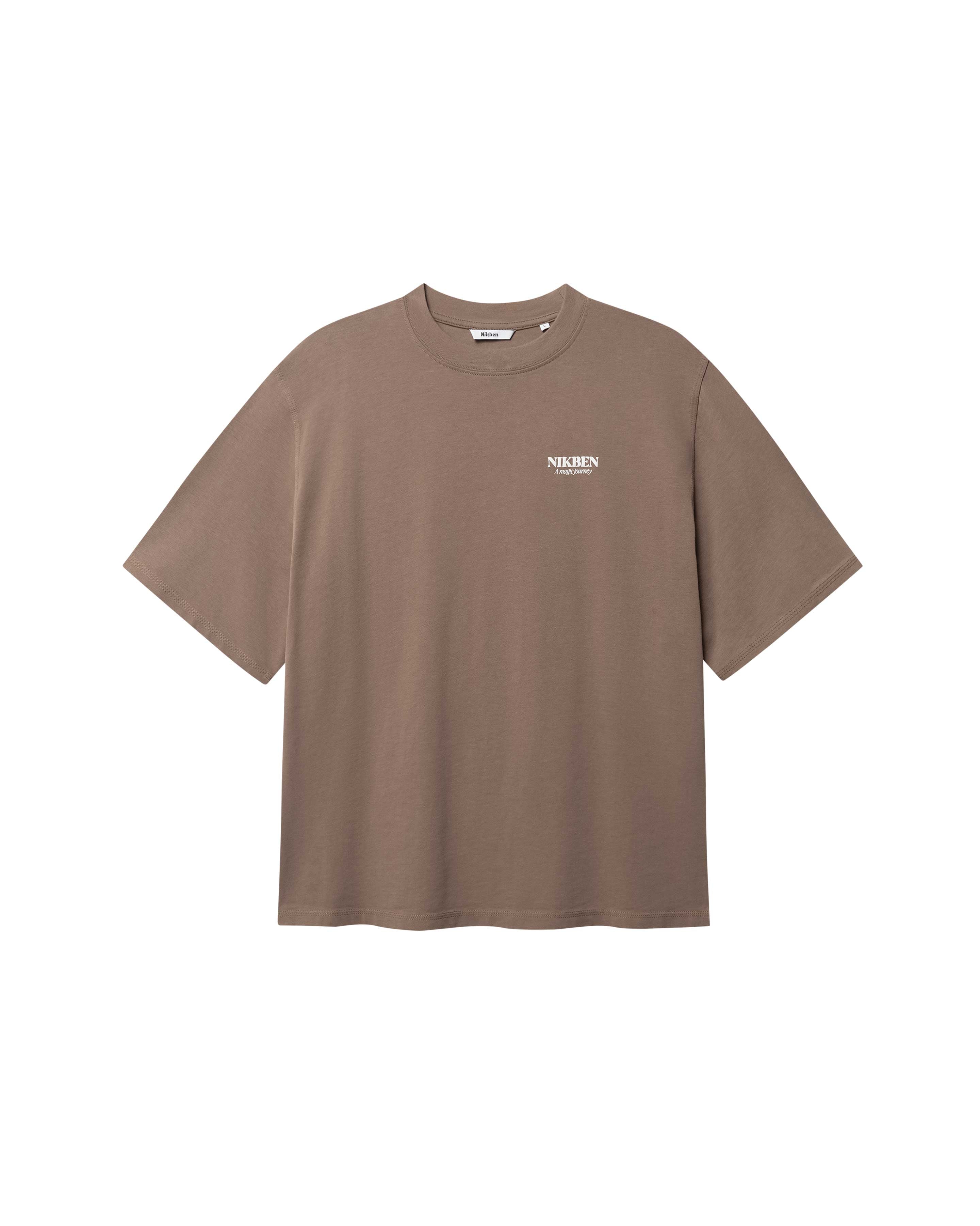 Brown T-shirt with white Nikben logo