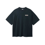 Black T-shirt with brown "BAR NIKBEN" logo on the chest
