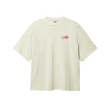 Light grey T-shirt with blue Nikben Airlines logo and red airplane print on the chest