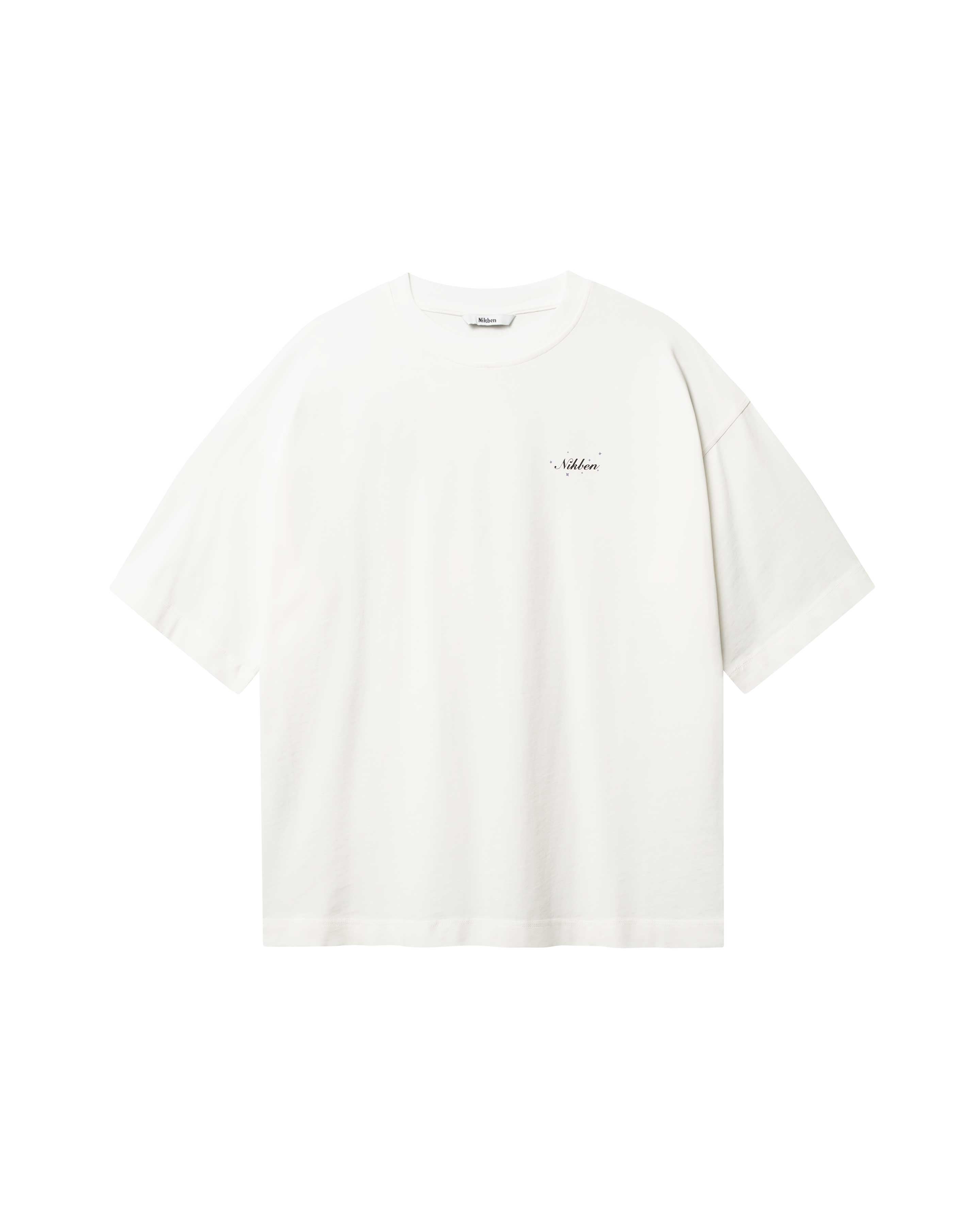 White T-shirt with black Nikben logo on the chest