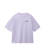 Light purple T-shirt with black and white Nikben logo on the chest