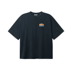 Black T-shirt with multicolored Nikben logo on the chest