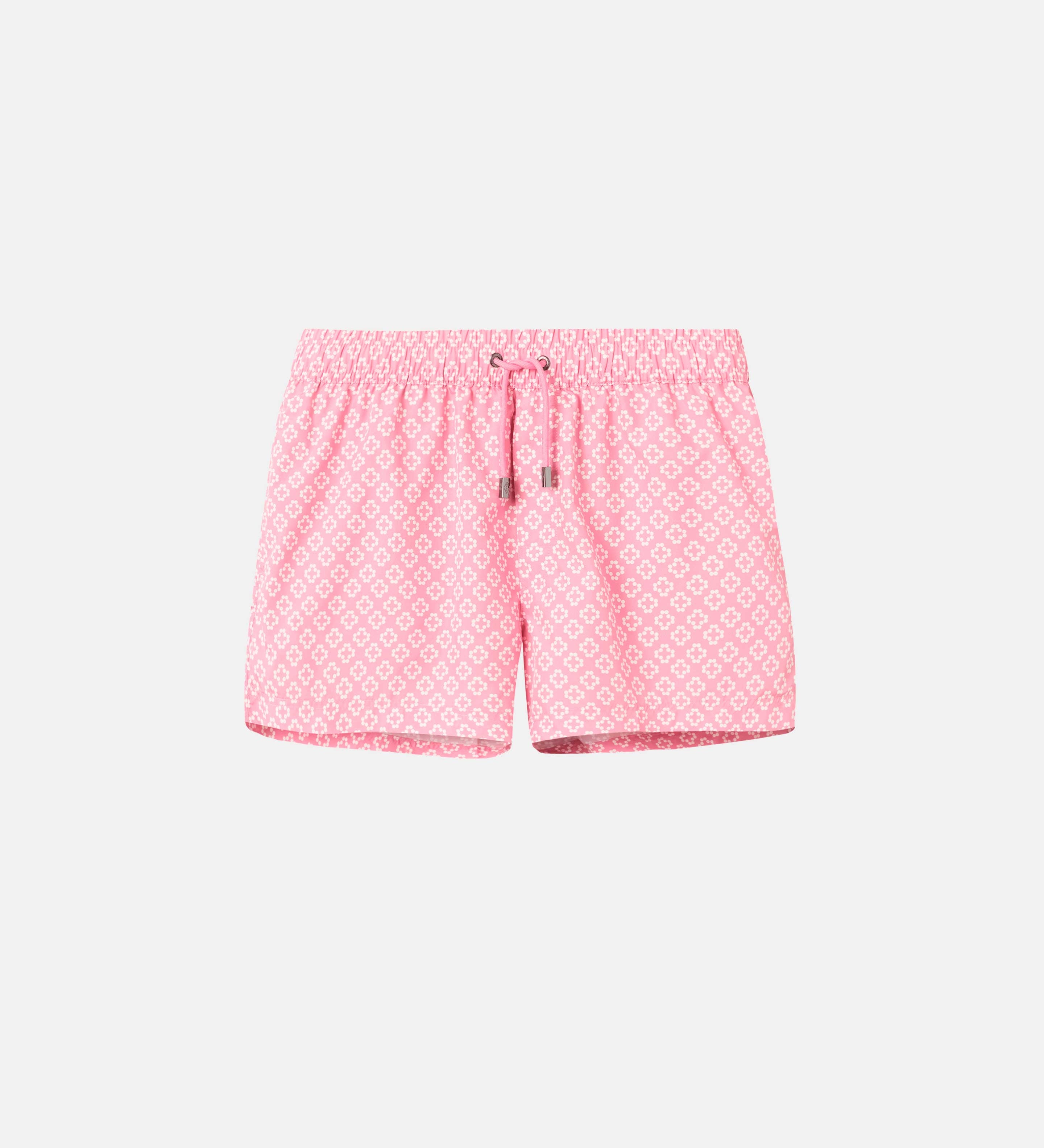 Pink and white swim trunks