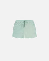 Mintgröna, korta shorts med vågmönster, två framfickor och dragsko.