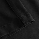Close up of black pants
