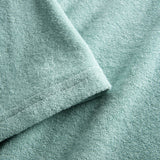 Short sleeve on green shirt in Terry toweling fabric