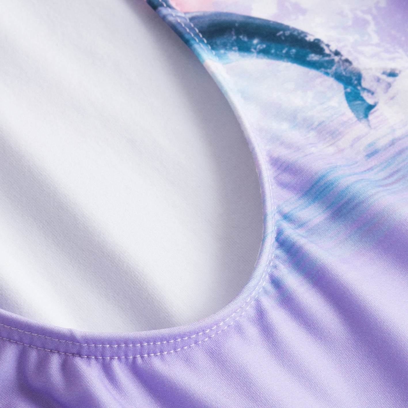 Close up of purple swimsuit