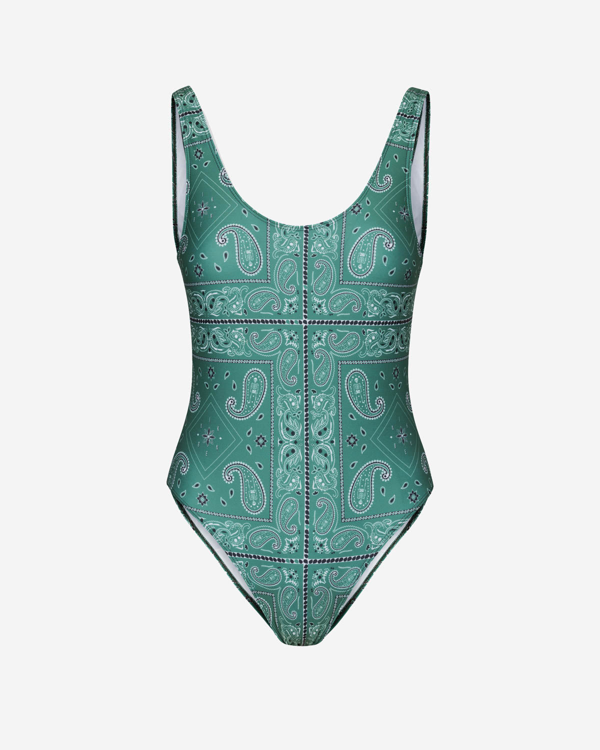 Green patterned swimsuit