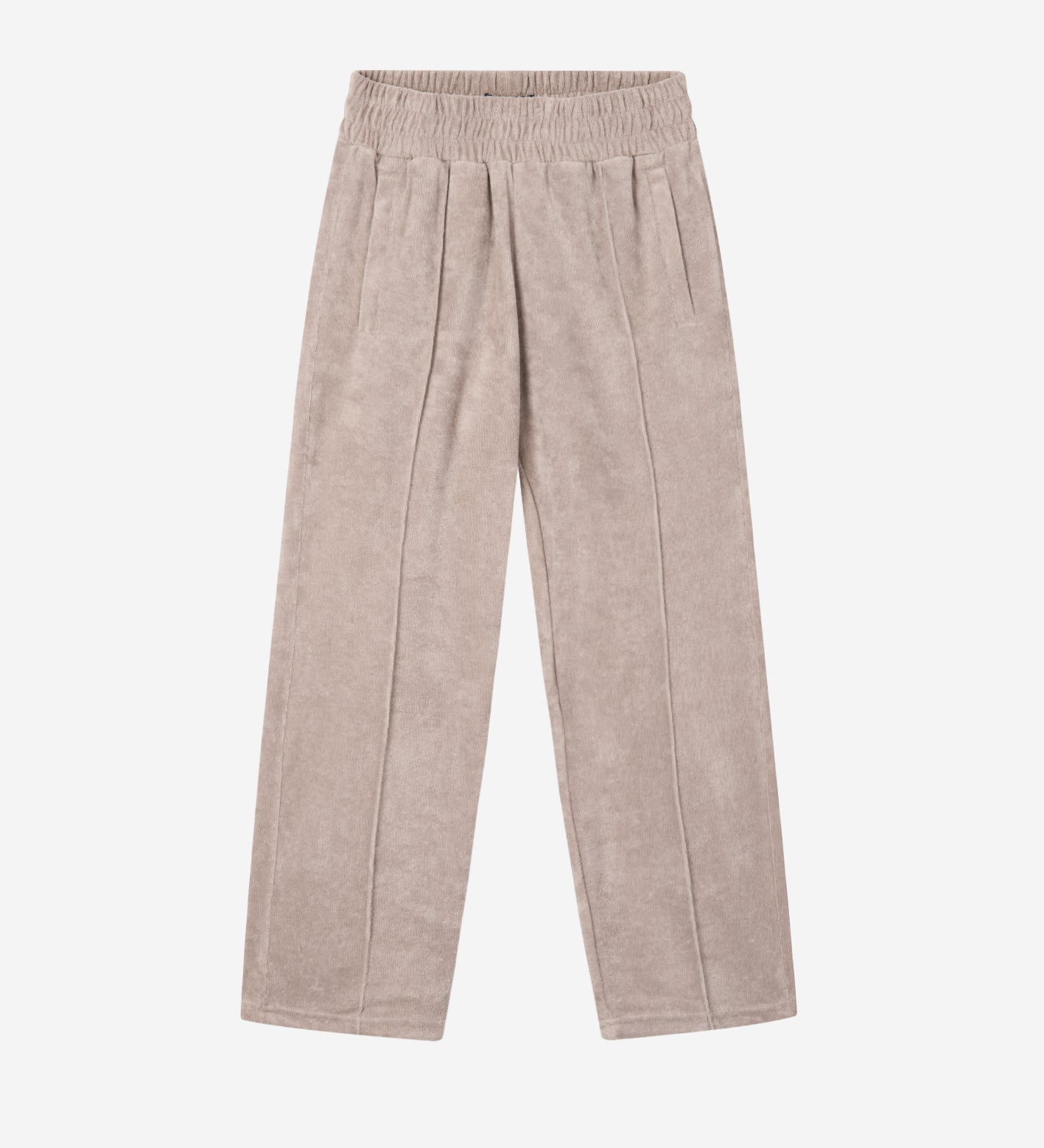Cashmere colored long pants in Terry toweling fabric
