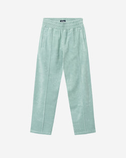 Long green pants in Terry toweling fabric