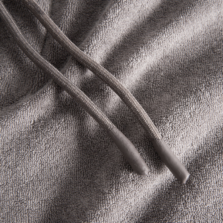 Drawstringo n grey shorts in Terry toweling fabric