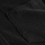 Pocket on black shirt terry toweling fabric